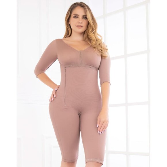 Women's High Tummy Control Cocoa-Optic Body Shaper Shapewear Compression Garment - Picture 8 of 9